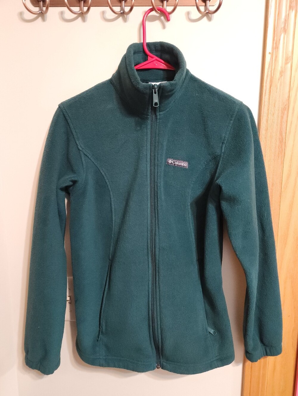 Columbia Fleece Zip Jacket sz Small Hunter/Forest Green